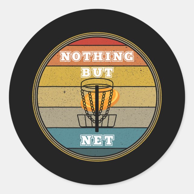 Sticker Rond Disque Golf Frisbee Golf Ultimate Frisbee Sports (Devant)