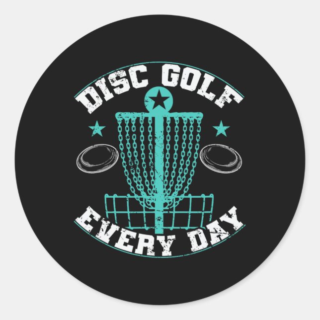 Sticker Rond Disque golf Tous les jours Frisbee Sket (Devant)