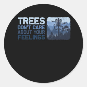 Sticker Rond Disque Golf Tree Ne S'Occupe Pas De Vos Sentiments