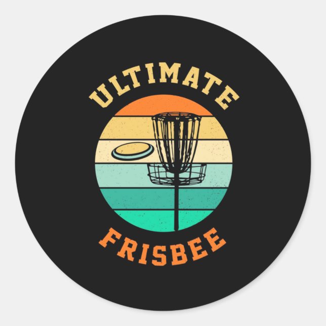 Sticker Rond Disque Golf Ultimate Frisbee (Devant)