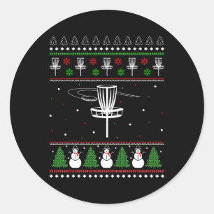 Sticker Rond Disque Golf Vilain Sweat de Noël Dons de pyjama po