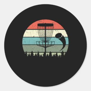 Sticker Rond Disque vintage Golf Sport Frisbee Disque Golf Play