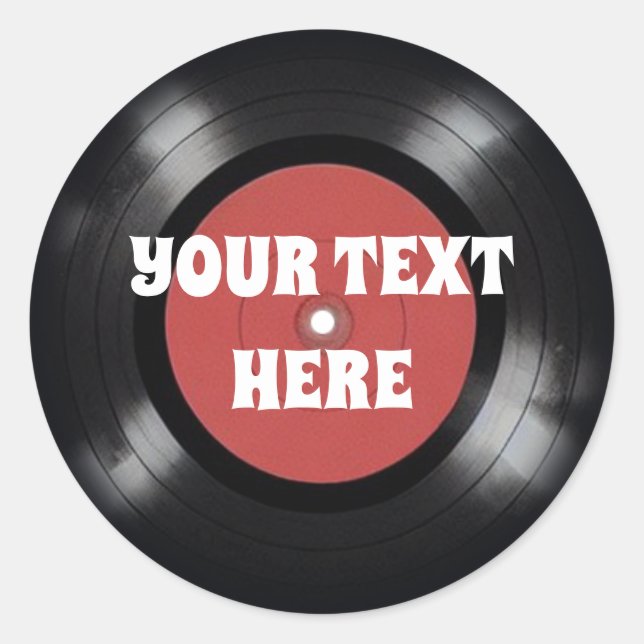 Sticker Rond disque vinyle (Devant)