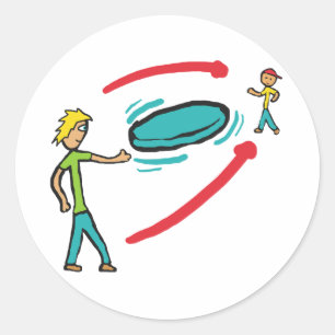 Sticker Rond Disque volant Frisbee
