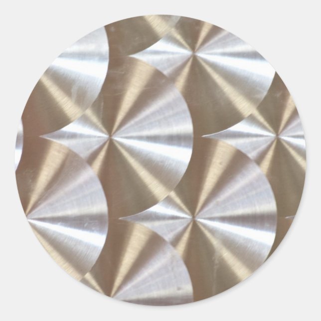 STICKER ROND DISQUES DE MUSIQUE DE CDROMS EN MÉTALLIQUE D'ARGEN (Devant)