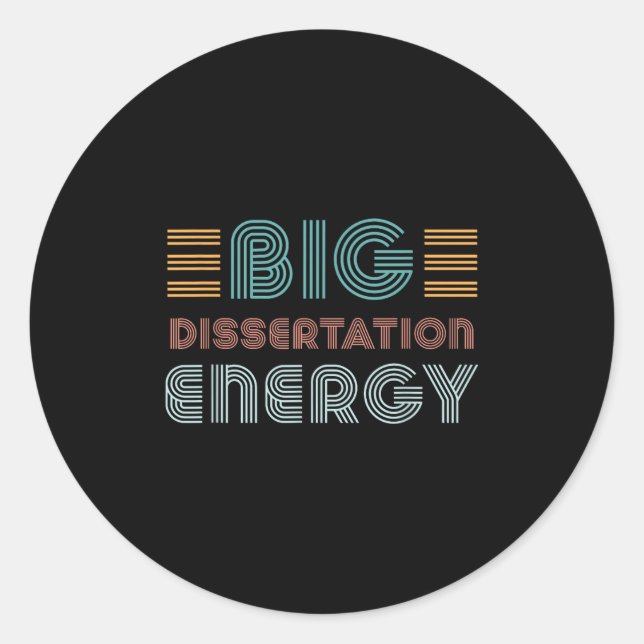 Sticker Rond Dissertation Écriture Thèse Défense Doctorat Docto (Devant)