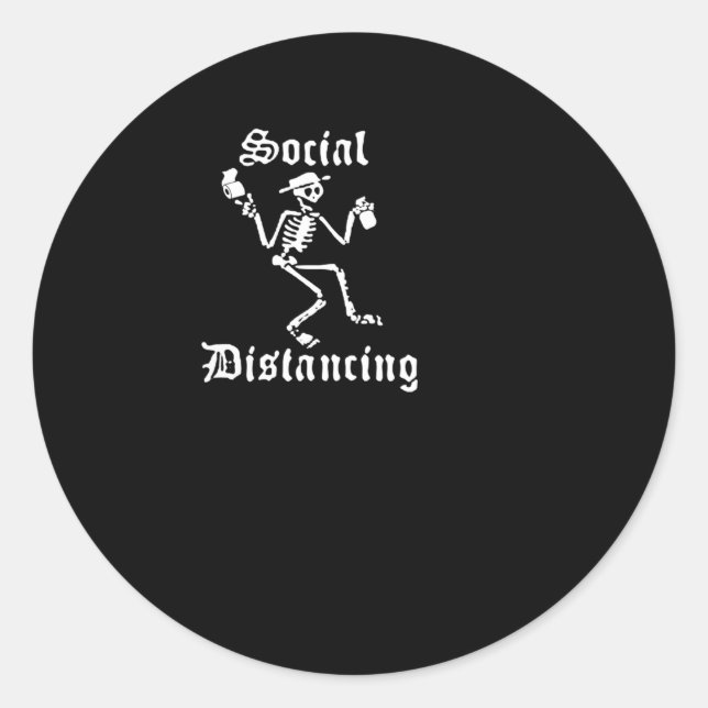 Sticker Rond Distorsion sociale (Devant)