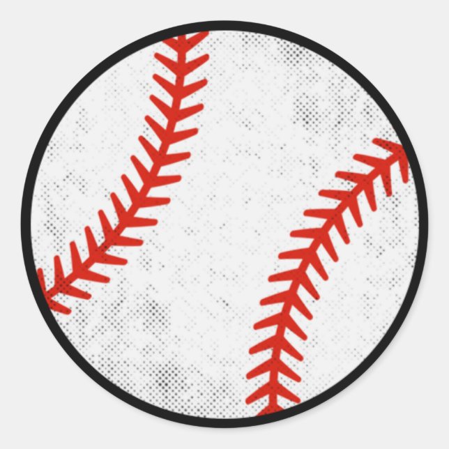 Sticker Rond Distressed Vintage Baseball Graphic Design (Devant)