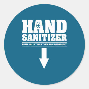 Sticker Rond Distributeur de désinfectant pour les mains 10 15 