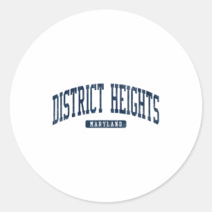 Sticker Rond District Heights Maryland Md Collège Université St