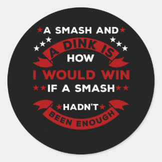 Sticker Rond Dit Funny Pickleball