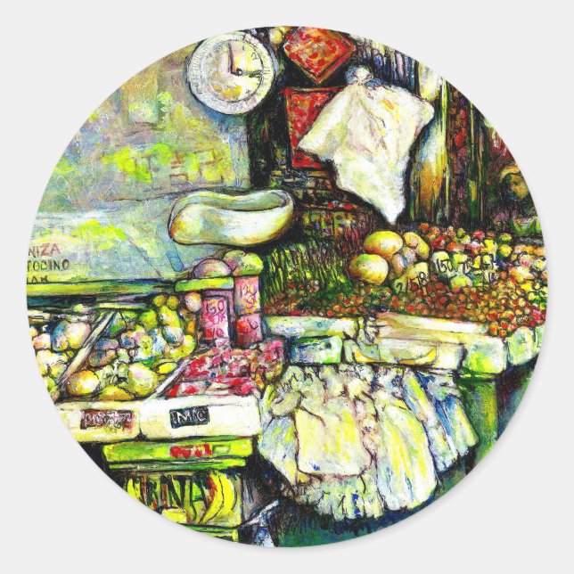 Sticker Rond Dit pour impliquer toute l'idée (Devant)