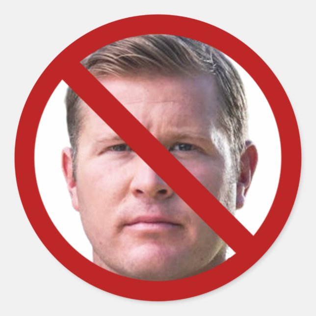 Sticker Rond Dites Non À Tim (Devant)