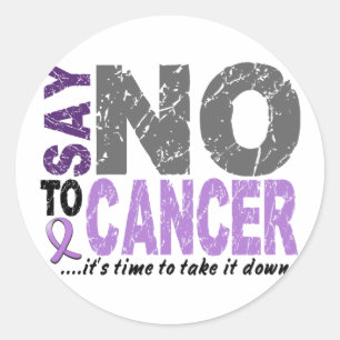 Sticker Rond Dites NON au Cancer 1