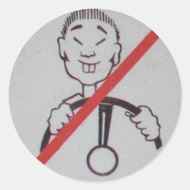 Sticker Rond Dites simplement non (Devant)