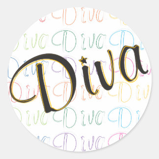 Sticker rond Diva