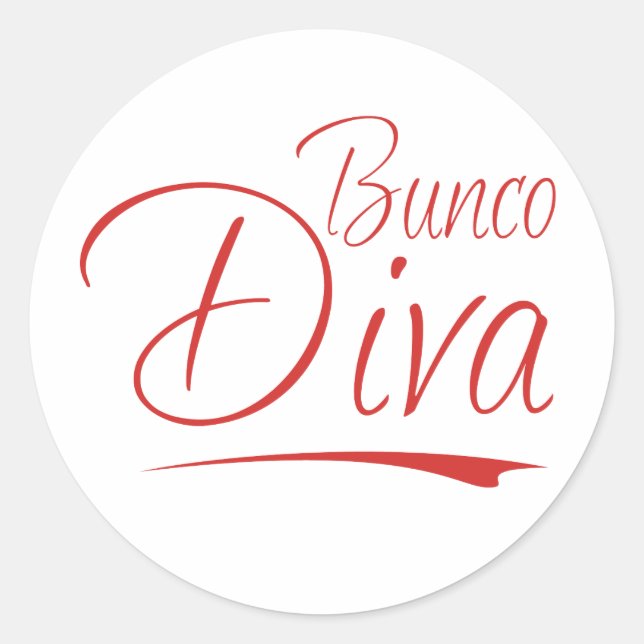 Sticker Rond diva bunco (Devant)