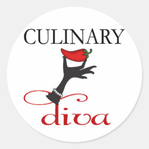 Sticker Rond Diva culinaire