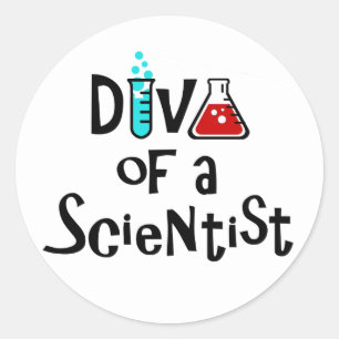 Sticker Rond "DIVA d'un scientifique"