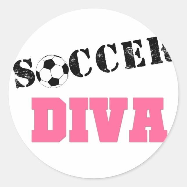 Sticker Rond Diva Soccer (Devant)