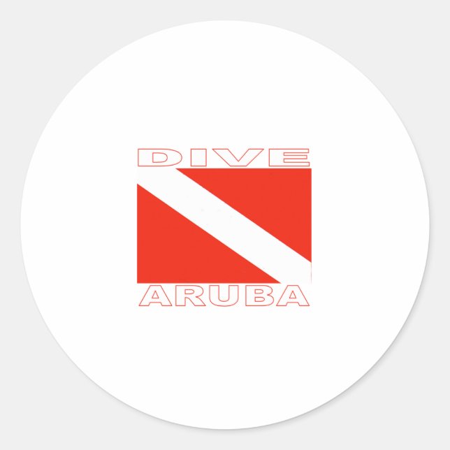 Sticker Rond Dive Aruba (Devant)