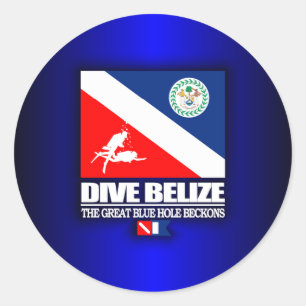 Sticker Rond Dive Belize