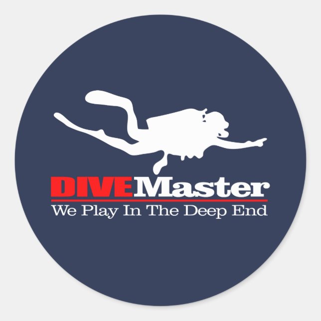 Sticker Rond DIVEMaster (Devant)