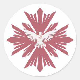 Sticker Rond Divine colombe de paix