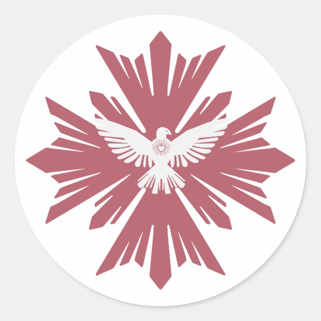Sticker Rond Divine colombe de paix (Devant)