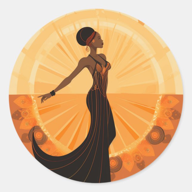 STICKER ROND DIVINE FEMININE #5 (Devant)