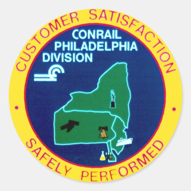 Sticker Rond Division Conrail Philadelphie (Devant)