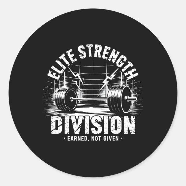 Sticker Rond Division Droite Deadlift Club Gym Poids (Devant)
