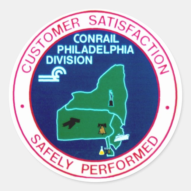 Sticker Rond Division Philadelphie du chemin de fer Conrail (Devant)