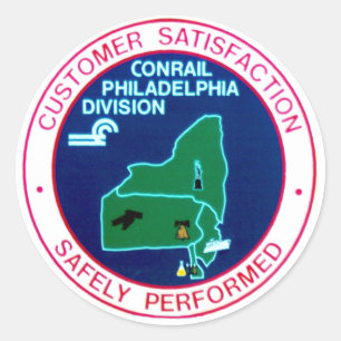 Sticker Rond Division Philadelphie du chemin de fer Conrail