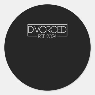 Sticker Rond Divorcé Est. 2024 Enfin Divorce Divorce Drôle