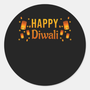 Sticker Rond Diwali Happy Diwali
