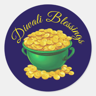 Sticker Rond Diwali propice