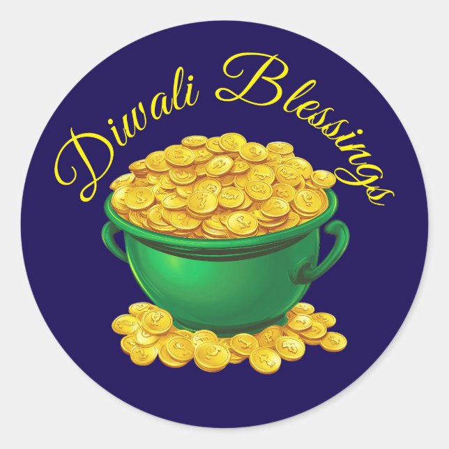 Sticker Rond Diwali propice (Devant)