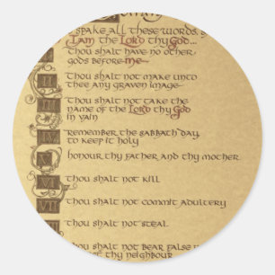 Sticker Rond dix commandements