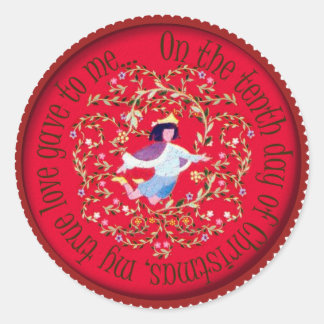 Sticker Rond Dix lords en train de battre