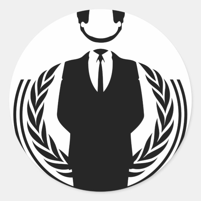 Sticker Rond DJ anonyme (Devant)