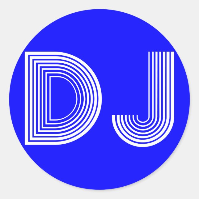 Sticker Rond DJ vintage (Devant)