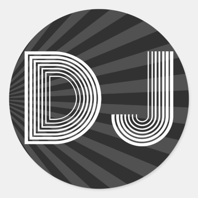Sticker Rond DJ vintage (Devant)