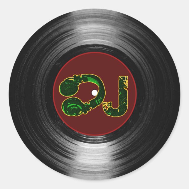 Sticker Rond dj vinyl (Devant)