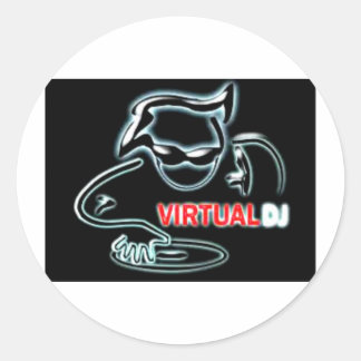 Sticker Rond Dj virtuel