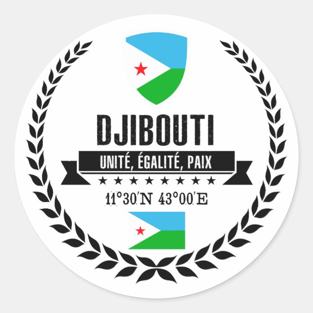 Sticker Rond Djibouti (Devant)