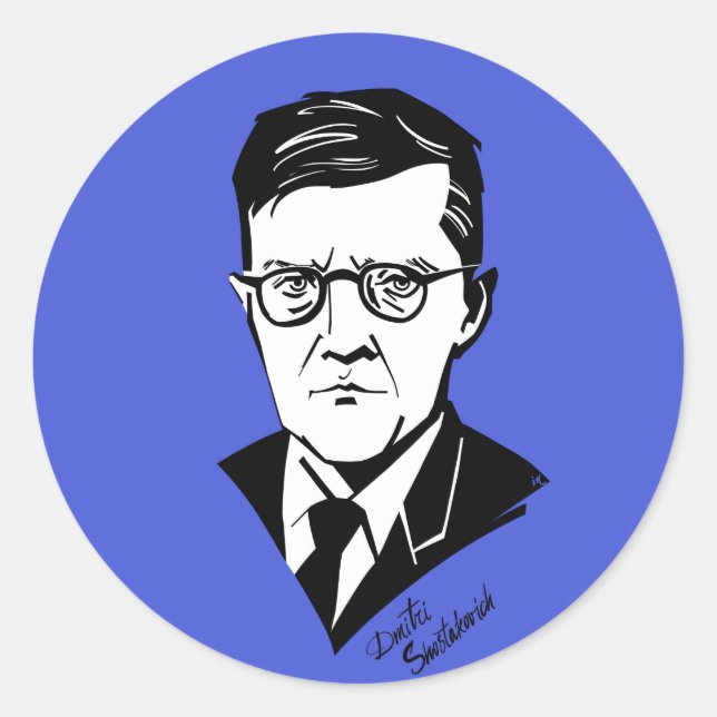 Sticker Rond Dmitri Shostakovich (Devant)