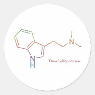 Sticker Rond DMT arc-en-ciel