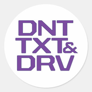 Sticker Rond DNT TXT et DRV