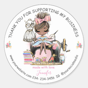 Sticker Rond do-it-yourself couture Merci Mode Design Classic R